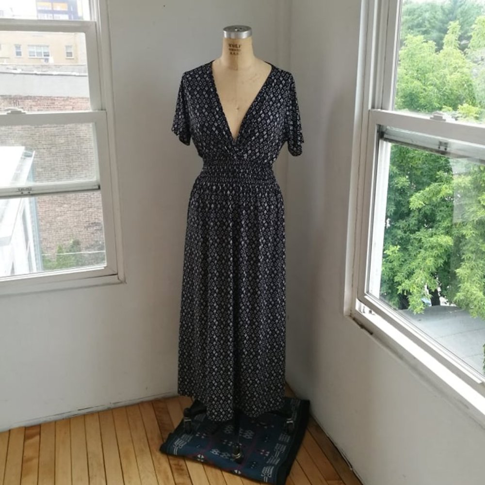 Jon & Anna Maxi Dress, Size M, Black & White